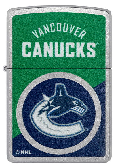 Zippo NHL® Vancouver Canucks® Colorblock Logo Design Street Chrome™ Windproof Lighter