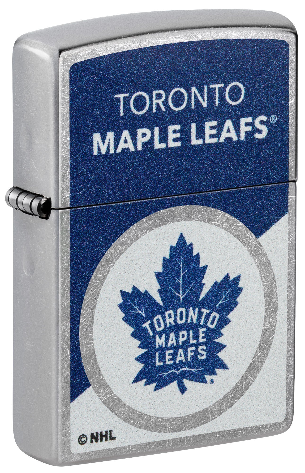 Zippo NHL® Toronto Maple Leafs® Colorblock Logo Design Street Chrome™ Windproof Lighter
