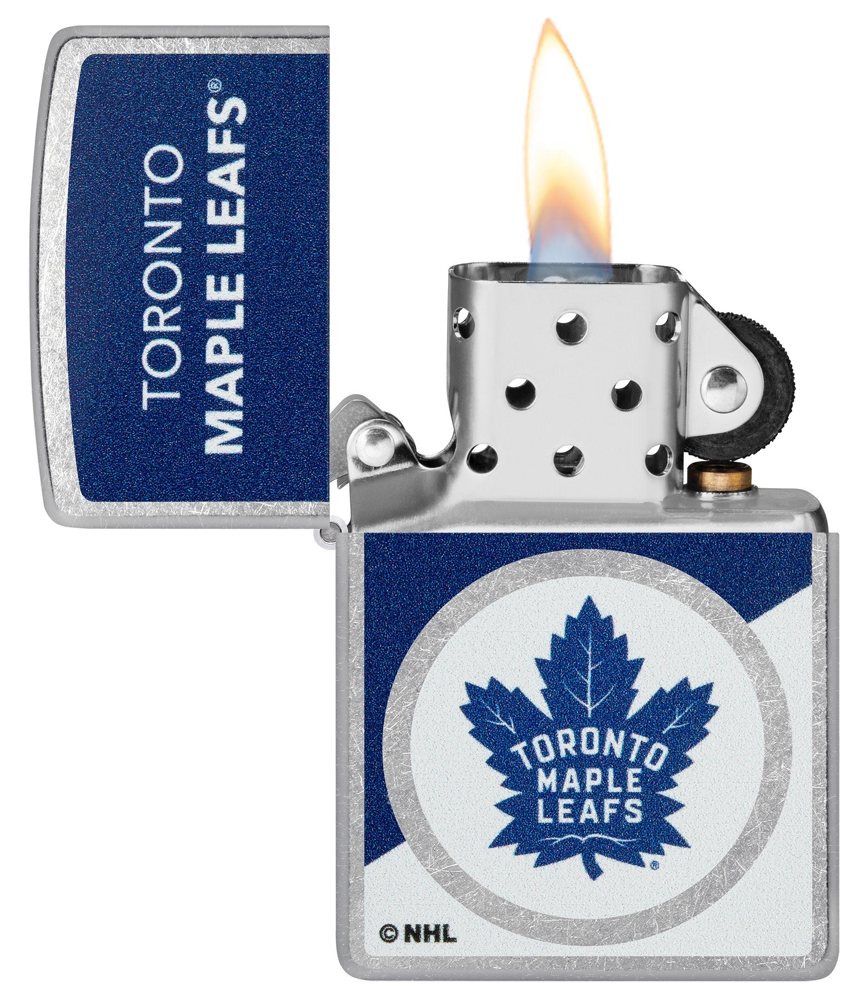 Zippo NHL® Toronto Maple Leafs® Colorblock Logo Design Street Chrome™ Windproof Lighter