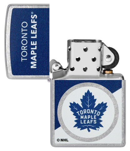 Zippo NHL® Toronto Maple Leafs® Colorblock Logo Design Street Chrome™ Windproof Lighter