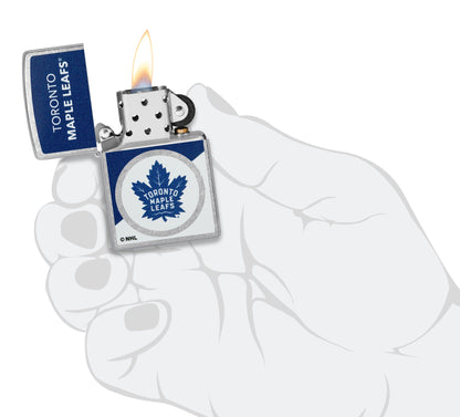 Zippo NHL® Toronto Maple Leafs® Colorblock Logo Design Street Chrome™ Windproof Lighter