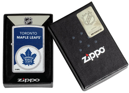 Zippo NHL® Toronto Maple Leafs® Colorblock Logo Design Street Chrome™ Windproof Lighter