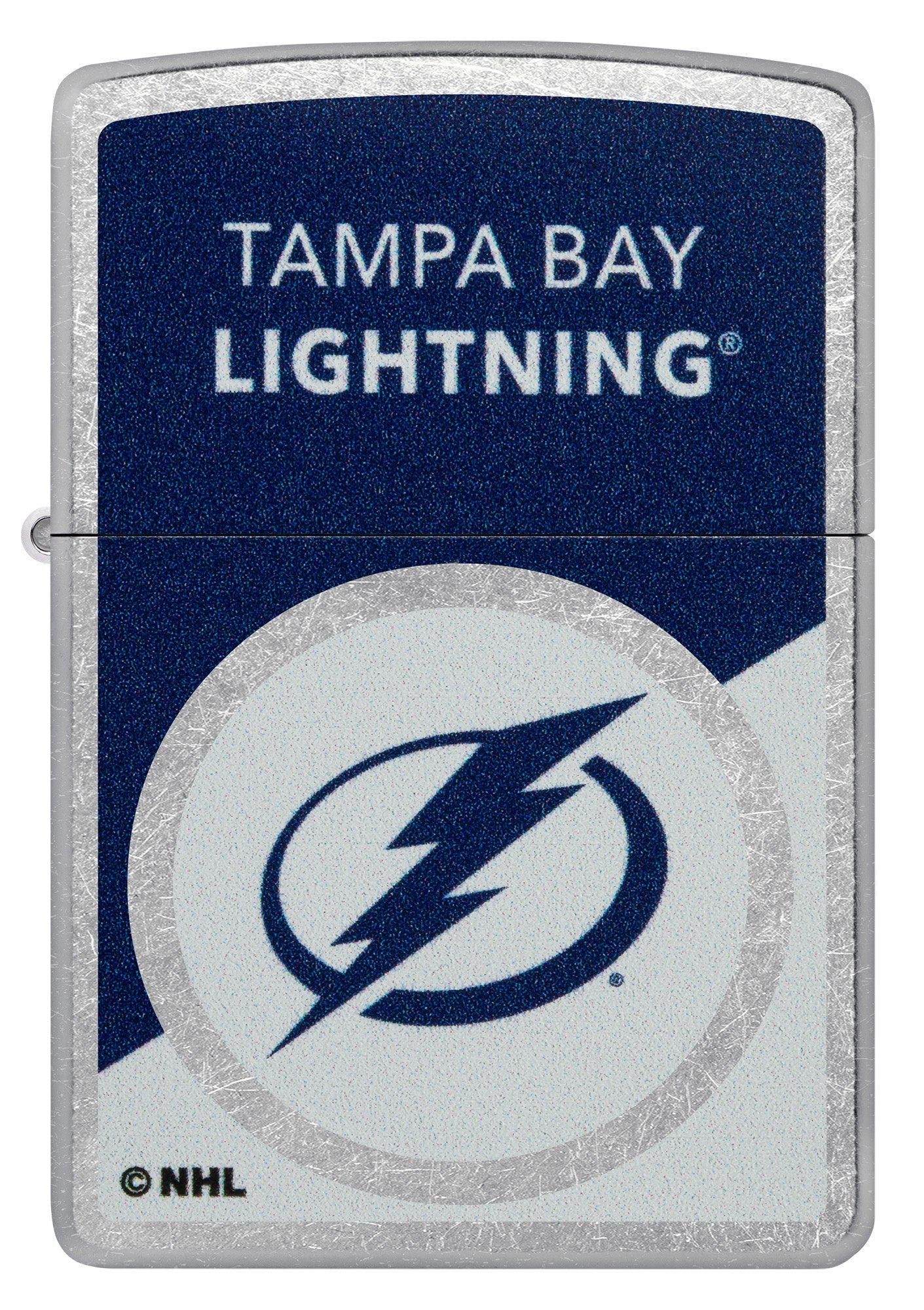Zippo NHL® Tampa Bay Lightning® Colorblock Logo Design Street Chrome™ Windproof Lighter
