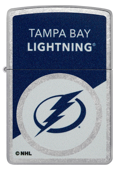 Zippo NHL® Tampa Bay Lightning® Colorblock Logo Design Street Chrome™ Windproof Lighter