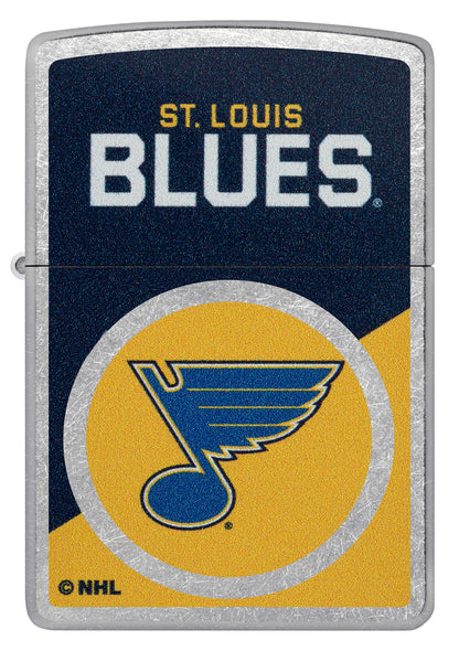 Zippo NHL® St. Louis Blues® Colorblock Logo DesignStreet Chrome™ Windproof Lighter