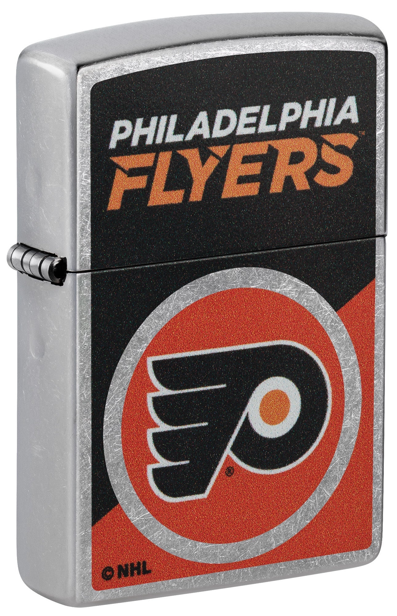 Zippo NHL® Philadelphia Flyers® Colorblock Logo Design Street Chrome™ Windproof Lighter