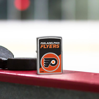 Zippo NHL® Philadelphia Flyers® Colorblock Logo Design Street Chrome™ Windproof Lighter