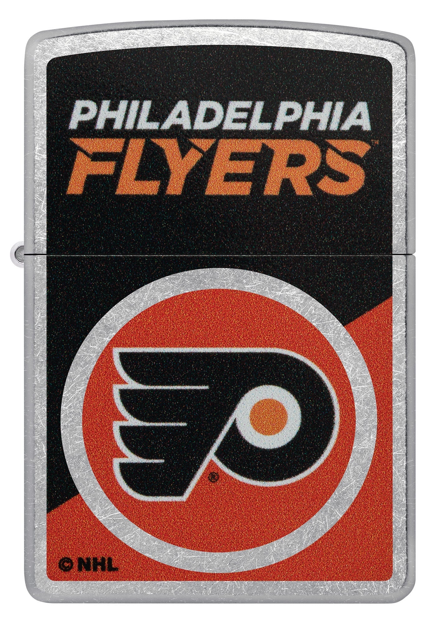 Zippo NHL® Philadelphia Flyers® Colorblock Logo Design Street Chrome™ Windproof Lighter