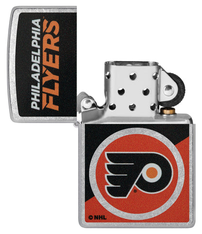 Zippo NHL® Philadelphia Flyers® Colorblock Logo Design Street Chrome™ Windproof Lighter
