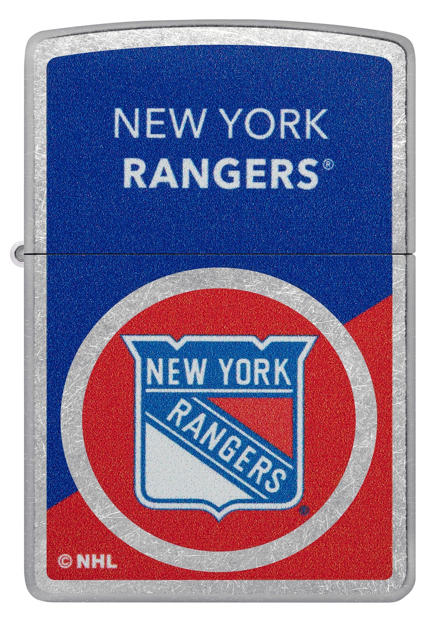 Zippo NHL® New York Rangers® Colorblock Logo Design Street Chrome™ Windproof Lighter