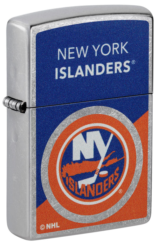 Zippo NHL® New York Islanders® Colorblock Logo Design Street Chrome™ Windproof Lighter