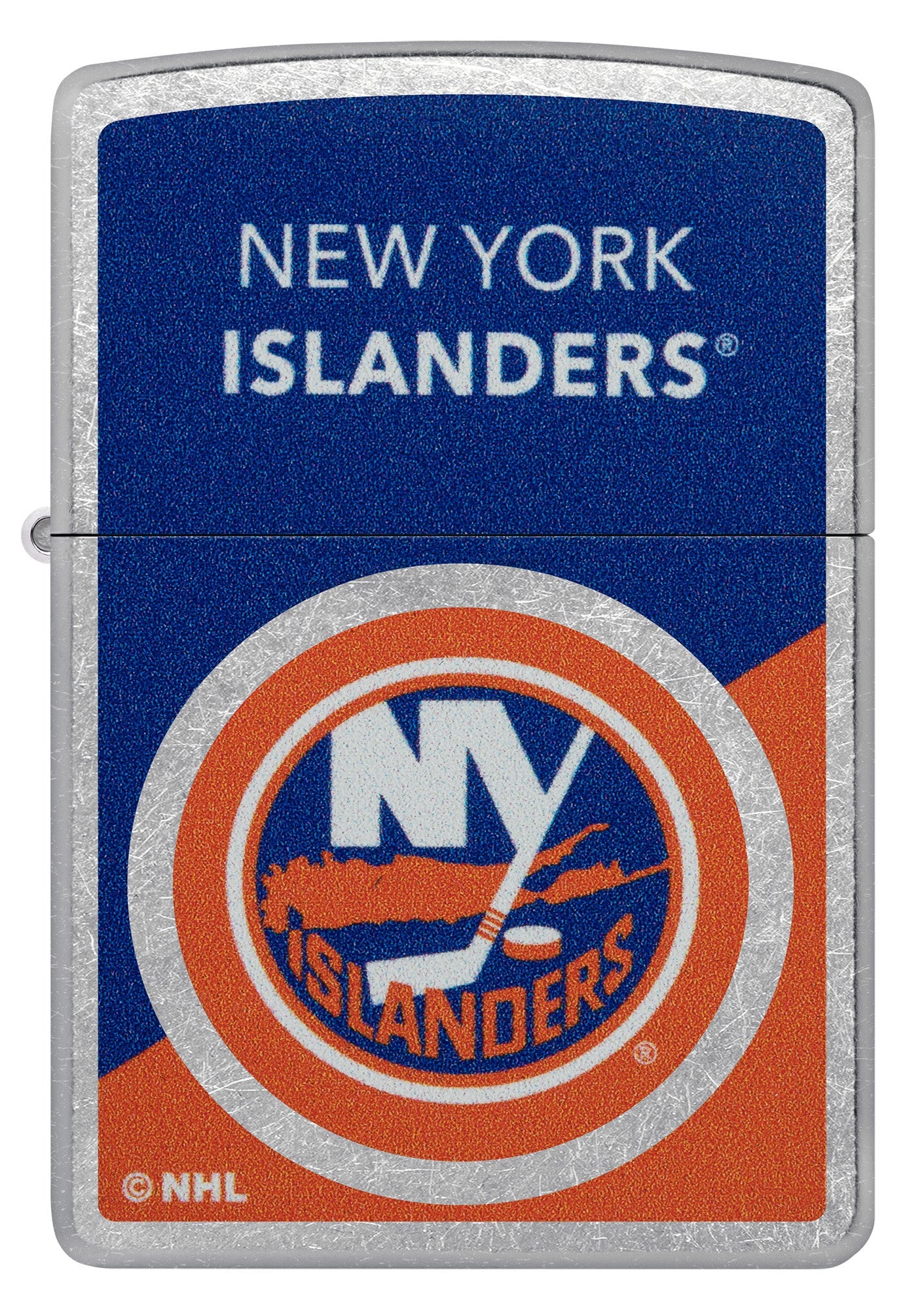 Zippo NHL® New York Islanders® Colorblock Logo Design Street Chrome™ Windproof Lighter