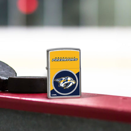 Zippo NHL® Nashville Predators® Colorblock Logo Design Street Chrome™ Windproof Lighter