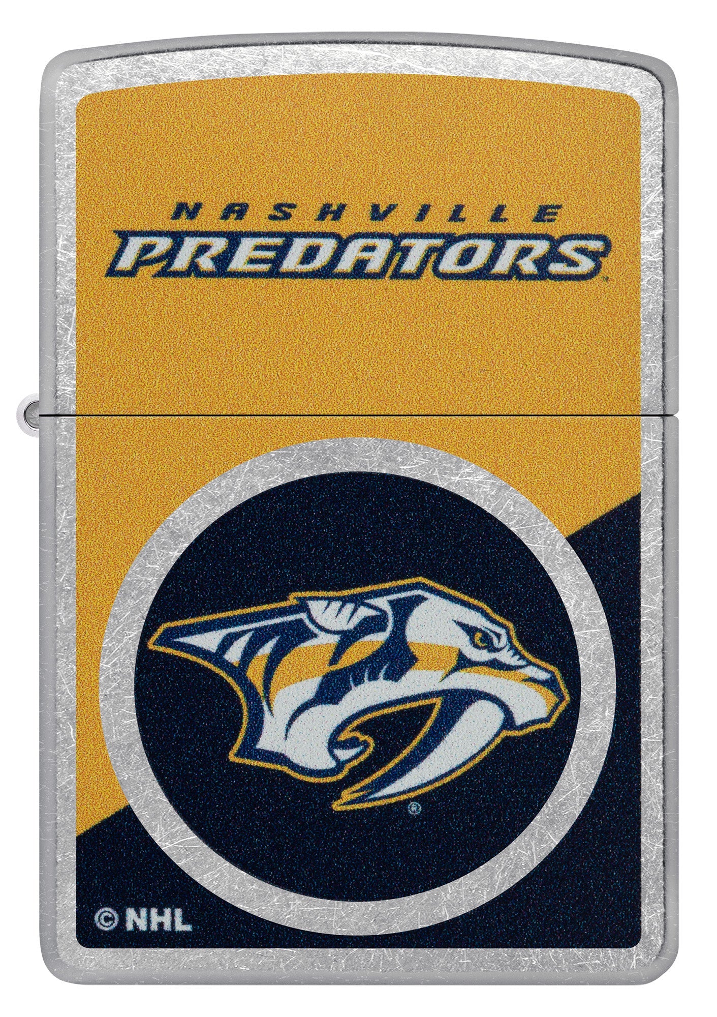 Zippo NHL® Nashville Predators® Colorblock Logo Design Street Chrome™ Windproof Lighter