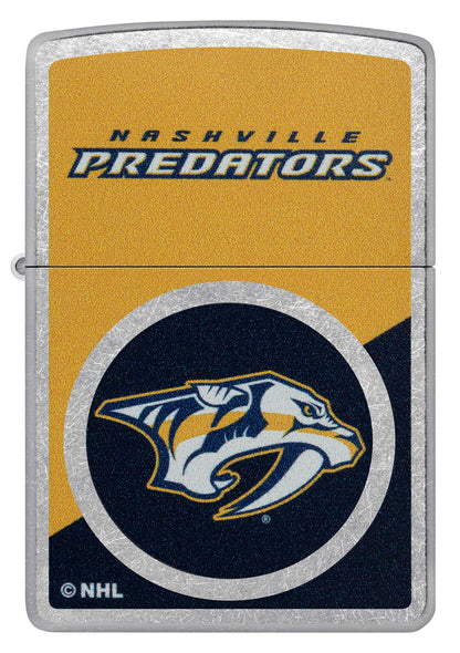 Zippo NHL® Nashville Predators® Colorblock Logo Design Street Chrome™ Windproof Lighter