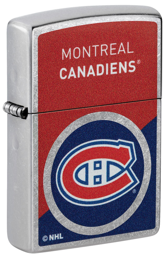 Zippo NHL® Montreal Canadiens® Colorblock Logo Design Street Chrome™ Windproof Lighter