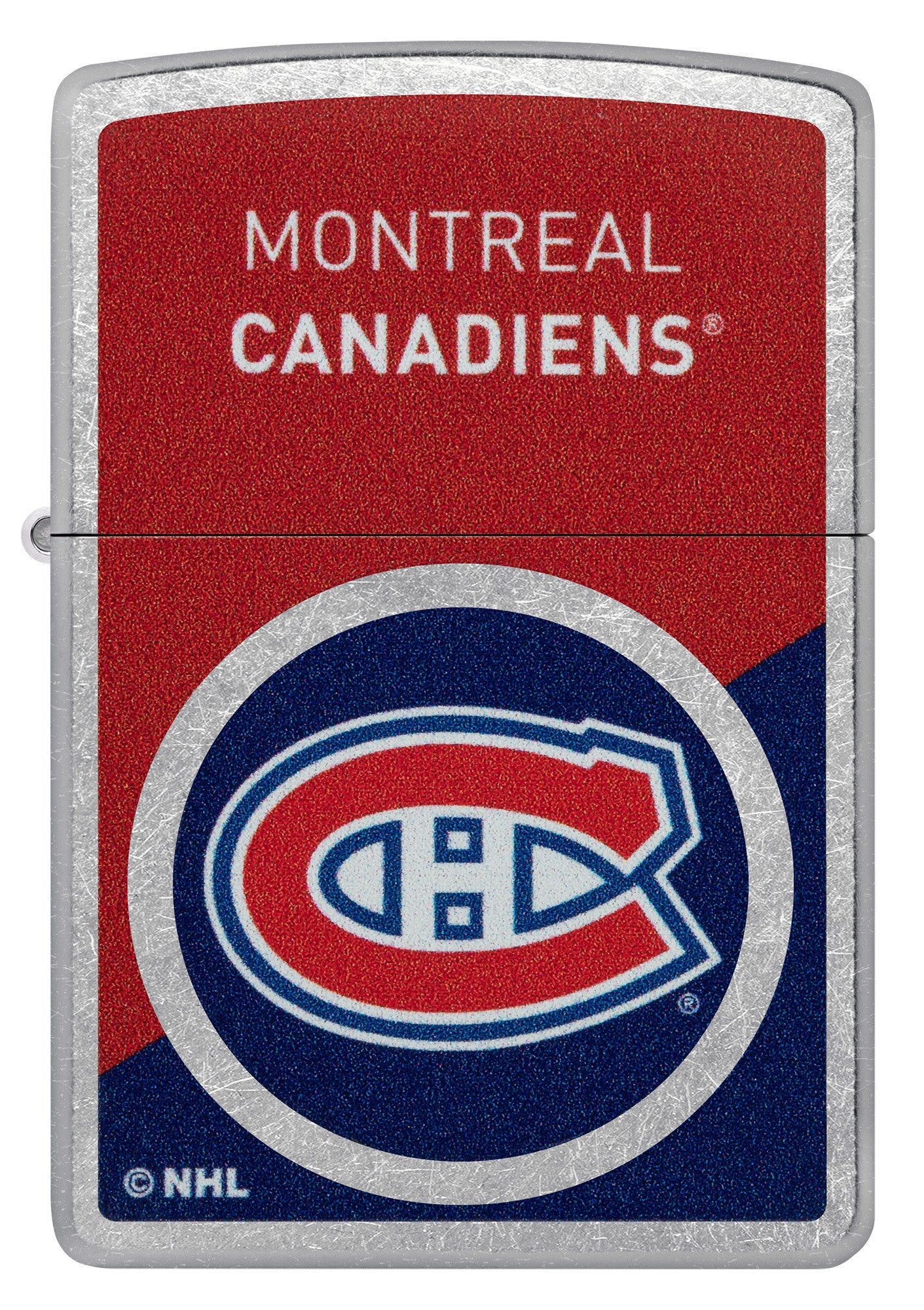 Zippo NHL® Montreal Canadiens® Colorblock Logo Design Street Chrome™ Windproof Lighter