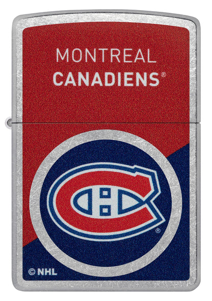 Zippo NHL® Montreal Canadiens® Colorblock Logo Design Street Chrome™ Windproof Lighter