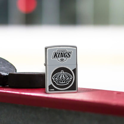 Zippo NHL® LA Kings® Colorblock Logo Design Street Chrome™ Windproof Lighter