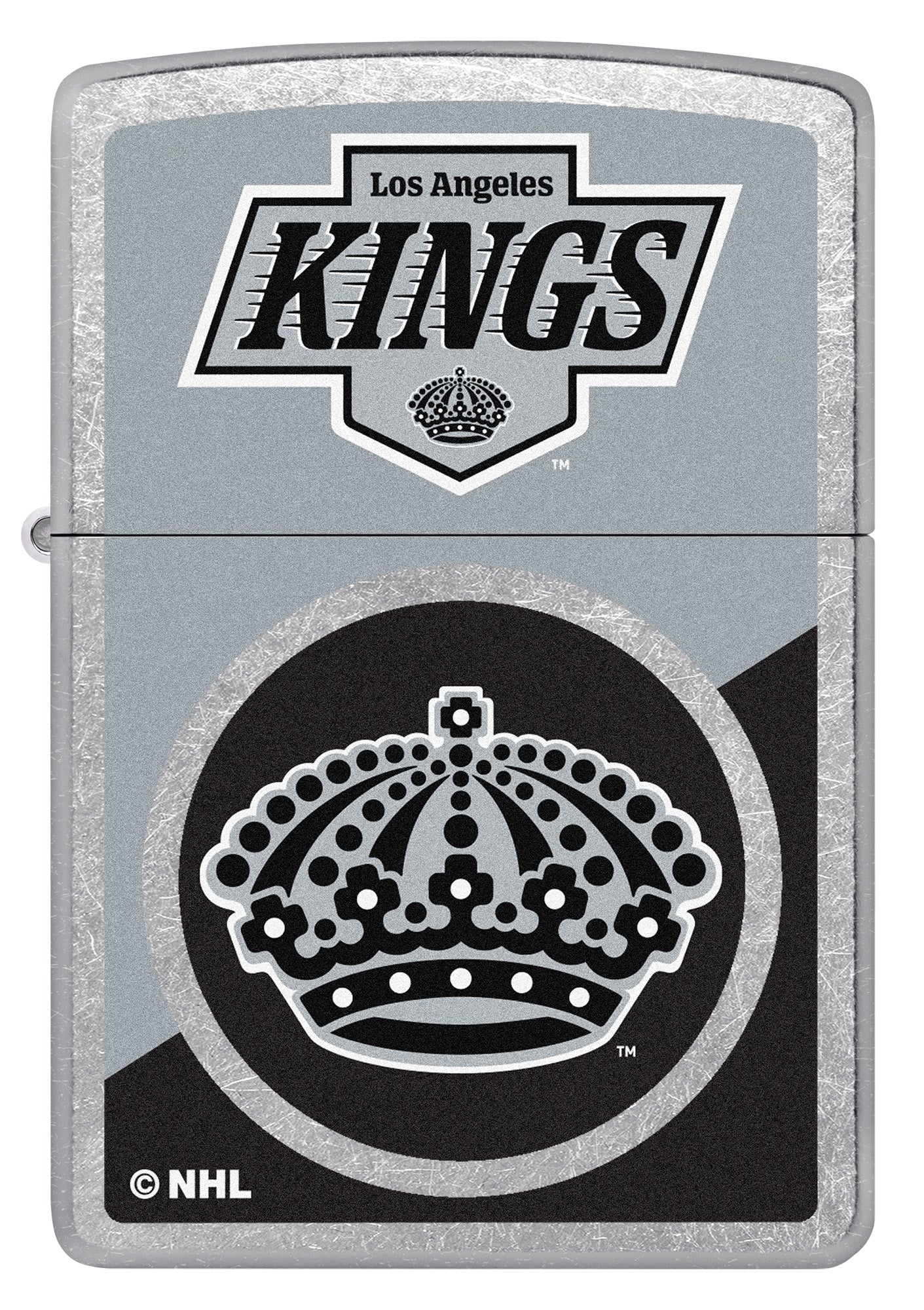 Zippo NHL® LA Kings® Colorblock Logo Design Street Chrome™ Windproof Lighter