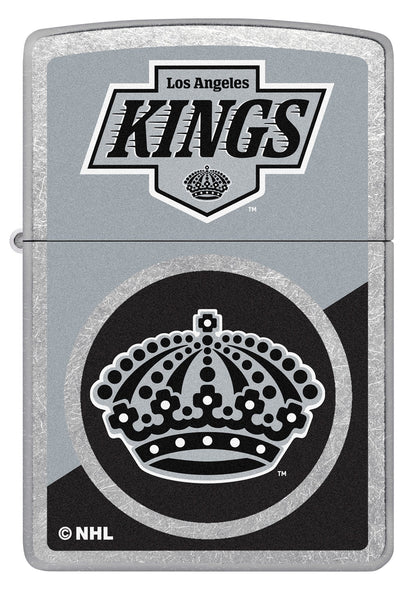 Zippo NHL® LA Kings® Colorblock Logo Design Street Chrome™ Windproof Lighter