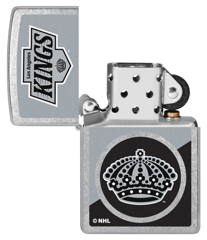 Zippo NHL® LA Kings® Colorblock Logo Design Street Chrome™ Windproof Lighter