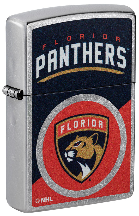 Zippo NHL® Florida Panthers™ Colorblock Logo Design Street Chrome™ Windproof Lighter