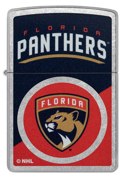 Zippo NHL® Florida Panthers™ Colorblock Logo Design Street Chrome™ Windproof Lighter