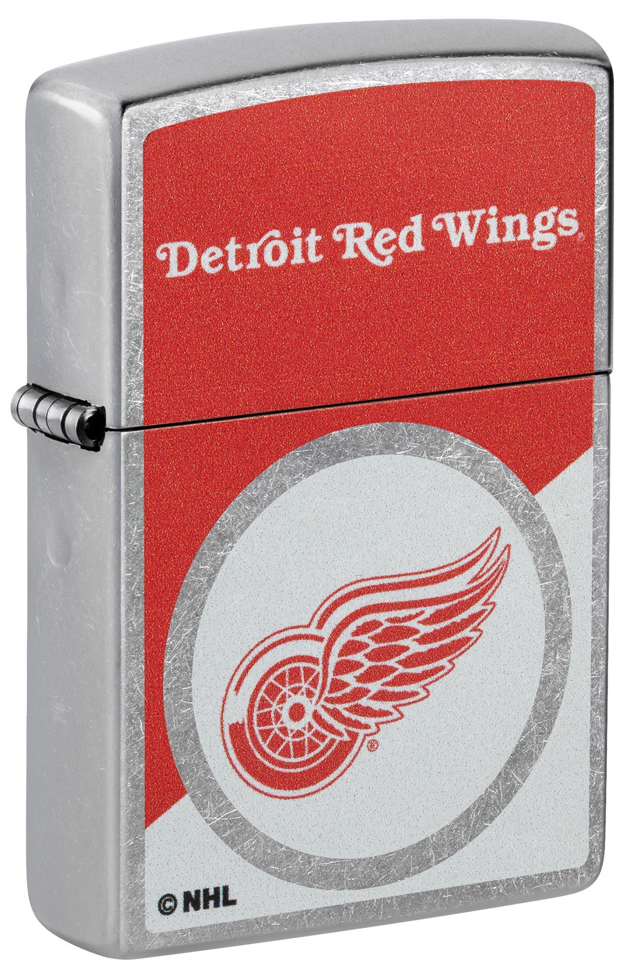 Zippo NHL® Detroit Red Wings® Colorblock Logo Design Street Chrome™ Windproof Lighter