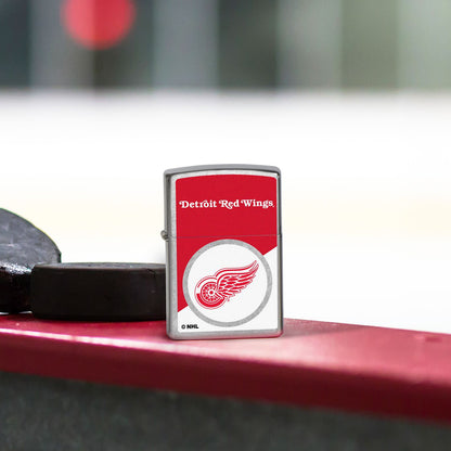 Zippo NHL® Detroit Red Wings® Colorblock Logo Design Street Chrome™ Windproof Lighter