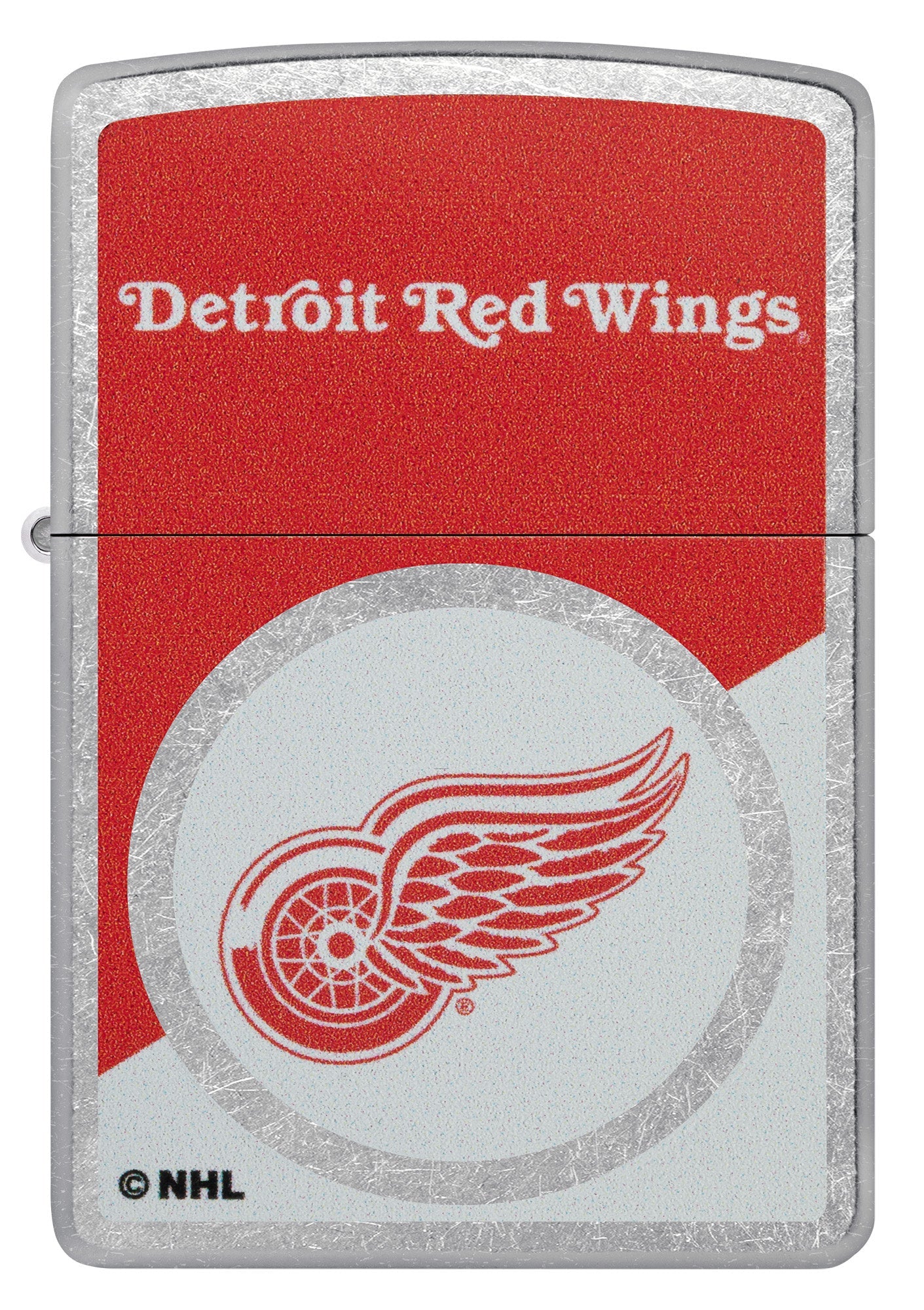Zippo NHL® Detroit Red Wings® Colorblock Logo Design Street Chrome™ Windproof Lighter