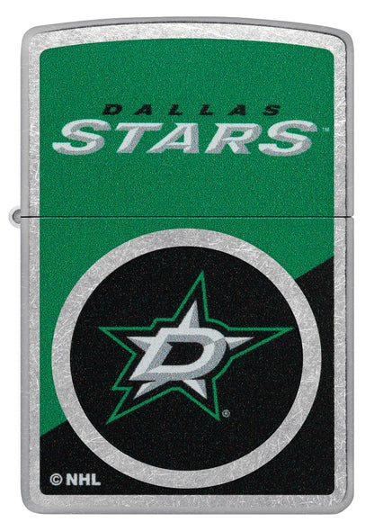 Zippo NHL® Dallas Stars™ Colorblock Logo Design Street Chrome™ Windproof Lighter