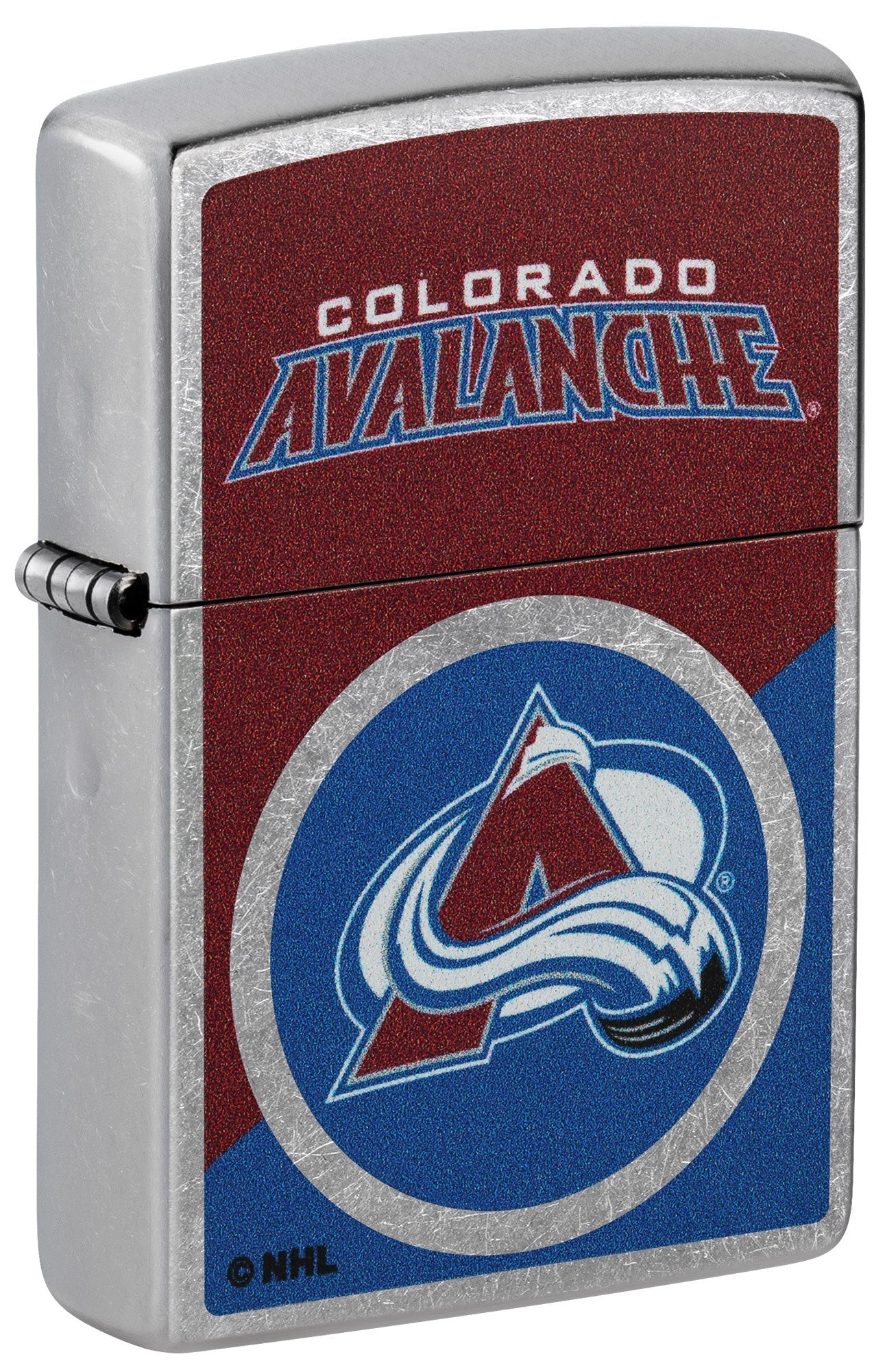 Zippo NHL® Colorado Avalanche® Colorblock Logo Design Street Chrome™ Windproof Lighter