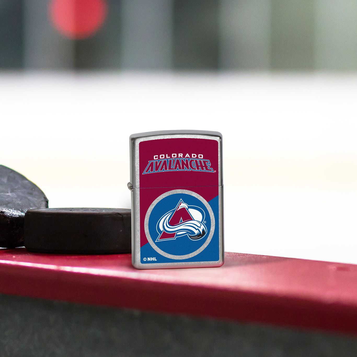 Zippo NHL® Colorado Avalanche® Colorblock Logo Design Street Chrome™ Windproof Lighter