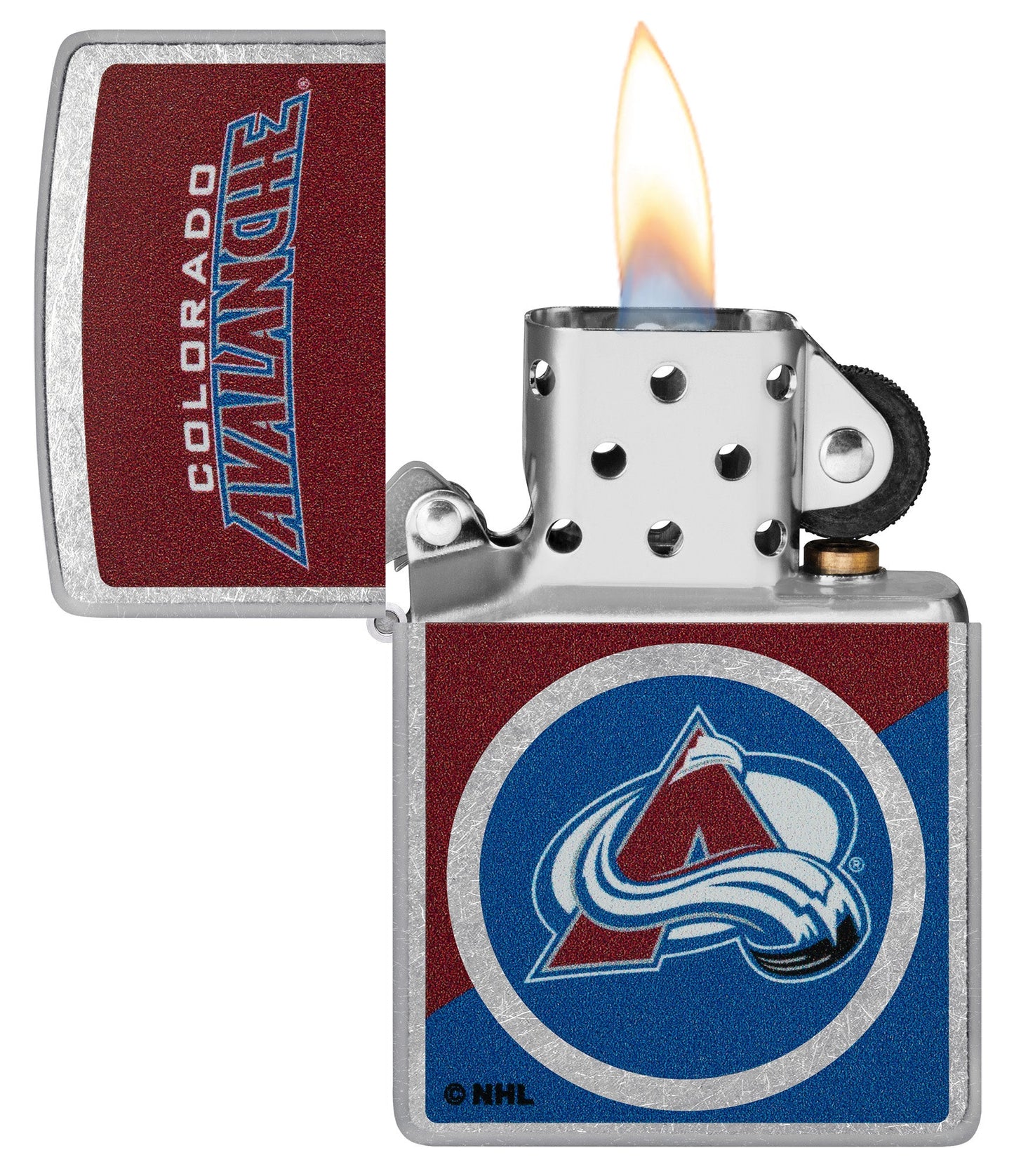 Zippo NHL® Colorado Avalanche® Colorblock Logo Design Street Chrome™ Windproof Lighter