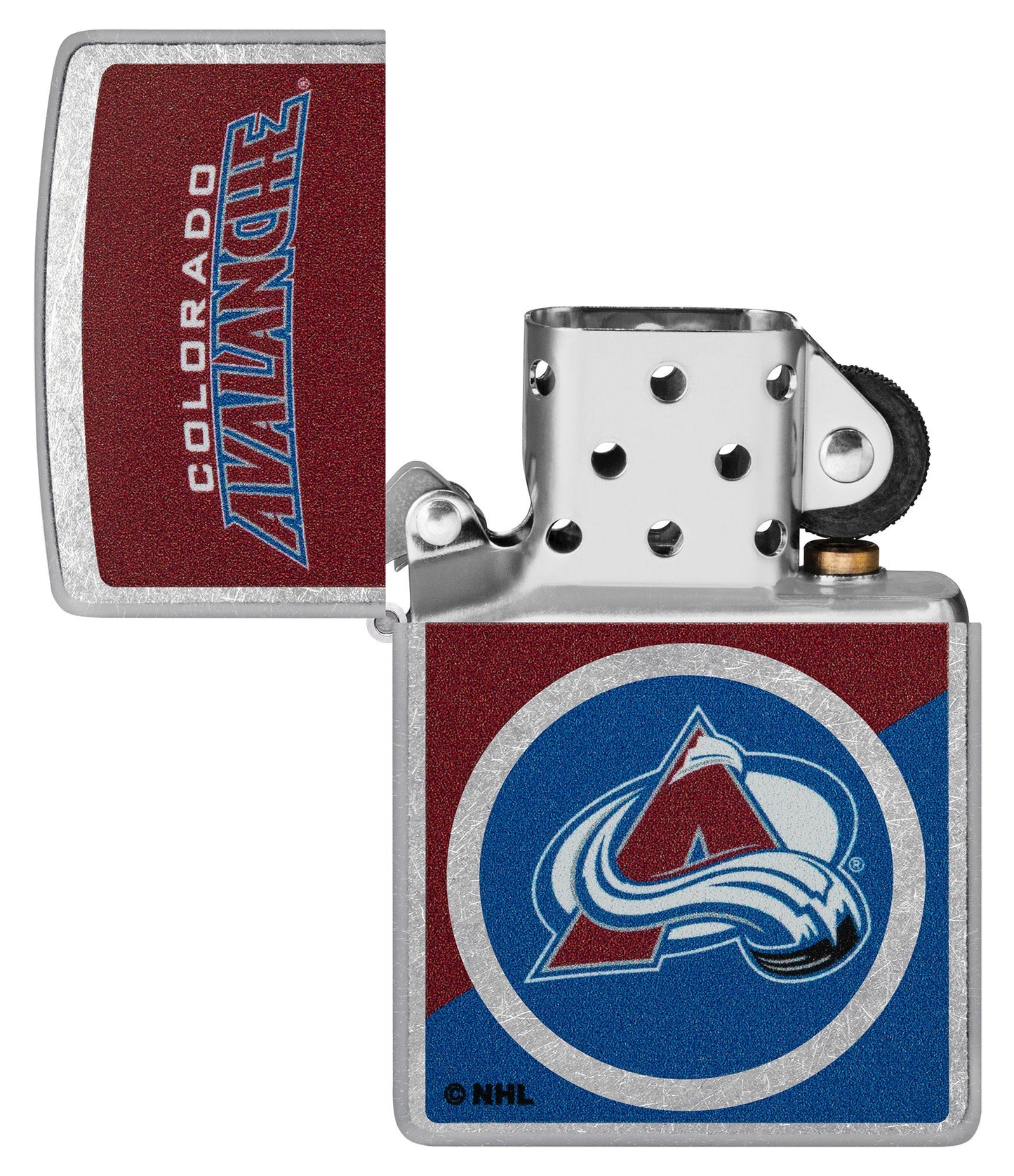 Zippo NHL® Colorado Avalanche® Colorblock Logo Design Street Chrome™ Windproof Lighter