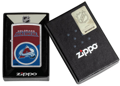 Zippo NHL® Colorado Avalanche® Colorblock Logo Design Street Chrome™ Windproof Lighter