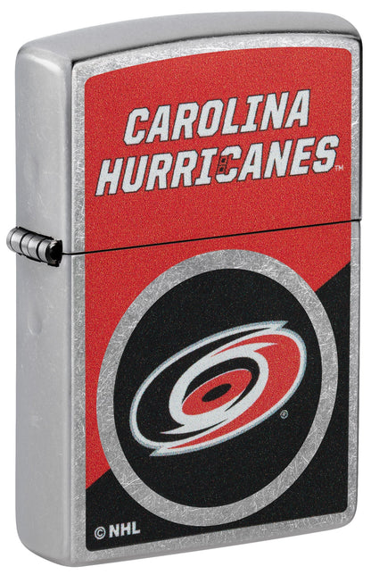 Zippo NHL® Carolina Hurricanes® Colorblock Logo Design Street Chrome™ Windproof Lighter