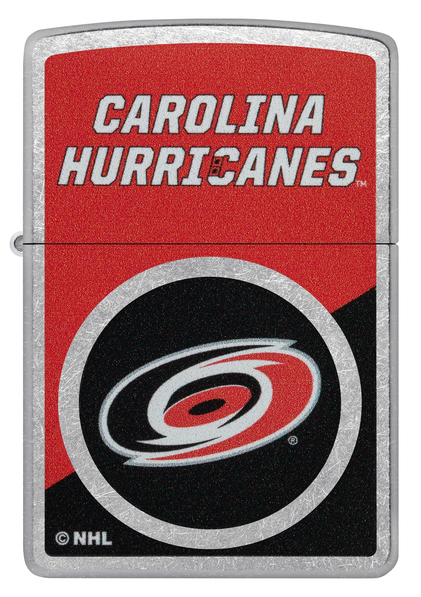 Zippo NHL® Carolina Hurricanes® Colorblock Logo Design Street Chrome™ Windproof Lighter