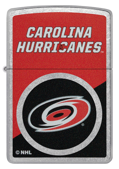 Zippo NHL® Carolina Hurricanes® Colorblock Logo Design Street Chrome™ Windproof Lighter