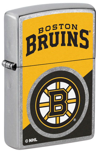 Zippo NHL® Boston Bruins® Colorblock Logo Design Street Chrome™ Windproof Lighter