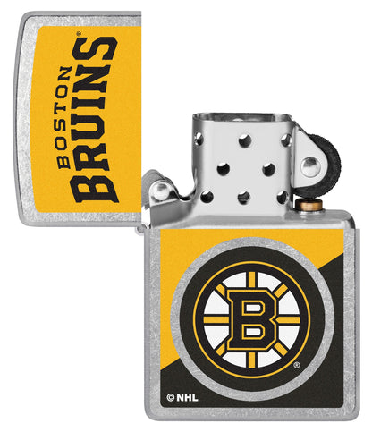 Zippo NHL® Boston Bruins® Colorblock Logo Design Street Chrome™ Windproof Lighter
