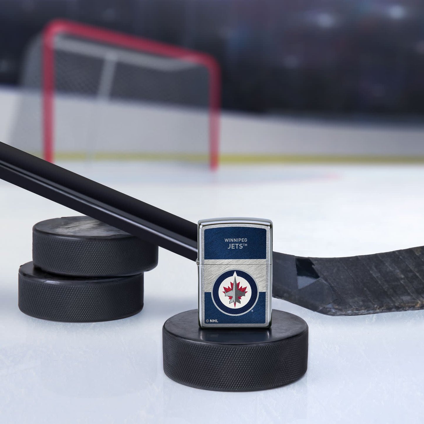 Zippo Winnipeg Jets™ Icon Design Street Chrome Windproof Lighter