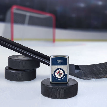 Zippo Winnipeg Jets™ Icon Design Street Chrome Windproof Lighter