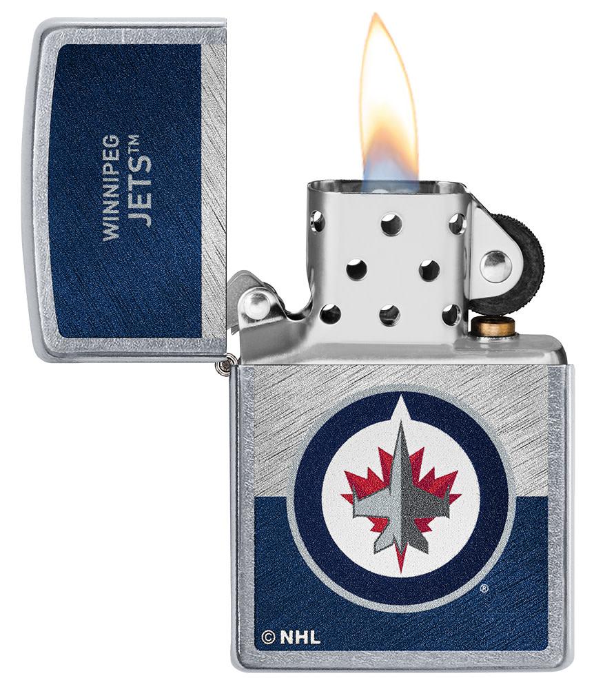 Zippo Winnipeg Jets™ Icon Design Street Chrome Windproof Lighter