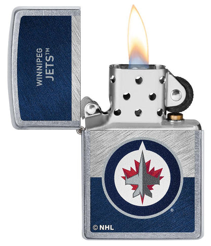 Zippo Winnipeg Jets™ Icon Design Street Chrome Windproof Lighter
