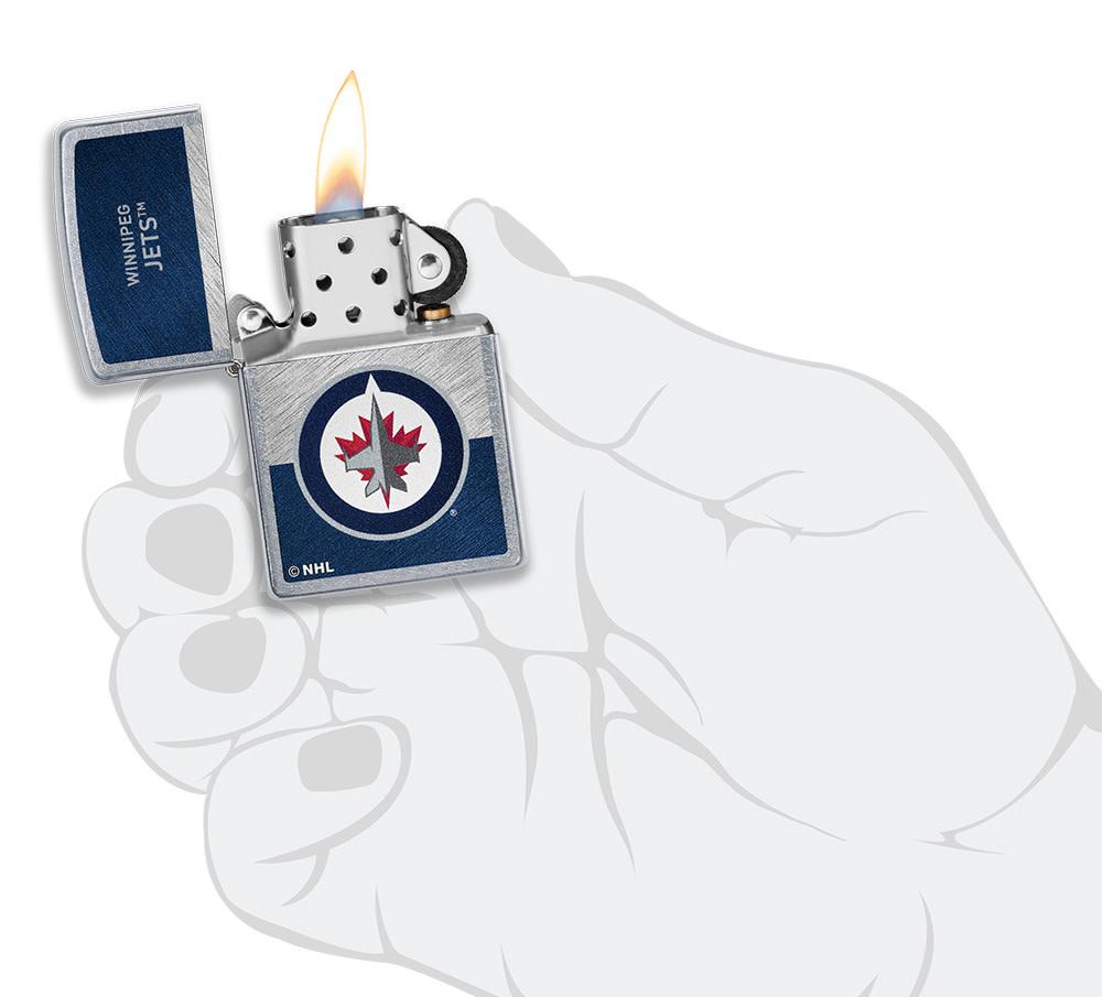 Zippo Winnipeg Jets™ Icon Design Street Chrome Windproof Lighter