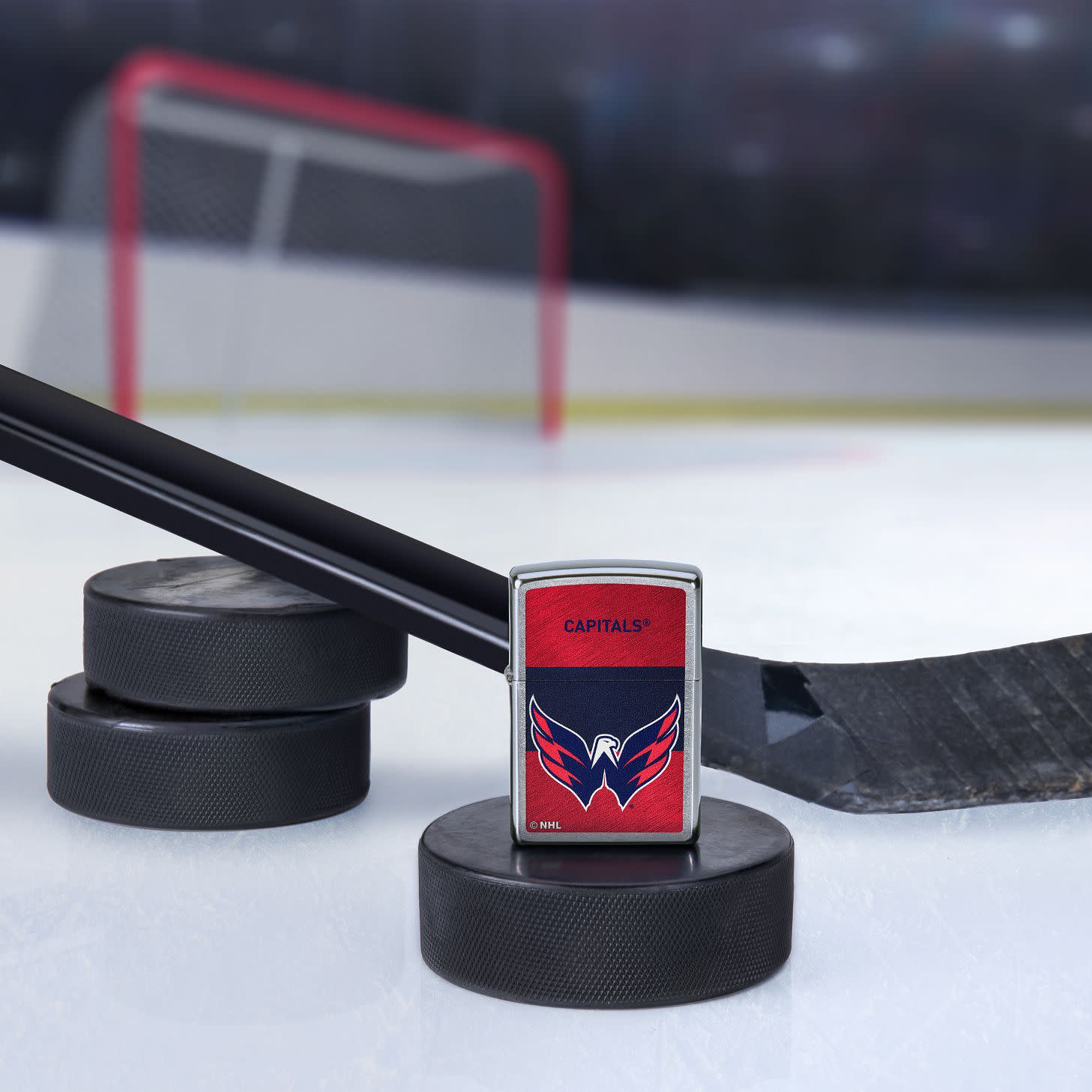 Zippo Washington Capitals® Icon Design Street Chrome Windproof Lighter