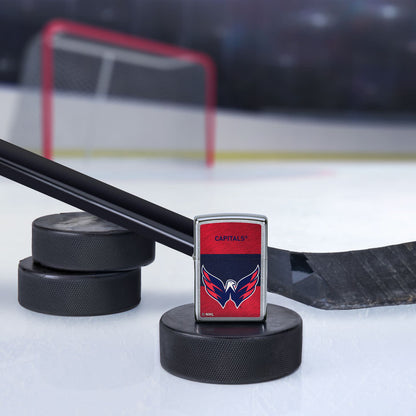 Zippo Washington Capitals® Icon Design Street Chrome Windproof Lighter