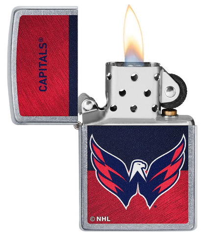 Zippo Washington Capitals® Icon Design Street Chrome Windproof Lighter